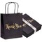 24 Pack Medium Black Thank You Party Favor Paper Goodie Gift Bags with Handles, Gold Foil